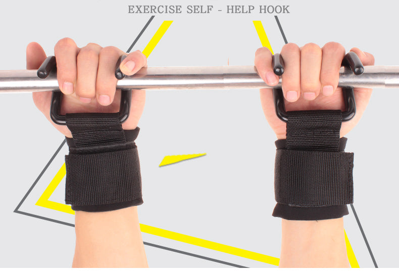 Weight Lifting Hook Gym Bar Wrist Support Grips