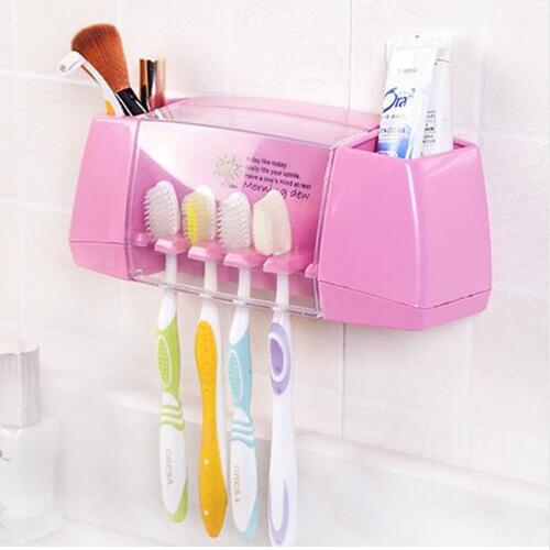 Multi-Functional Toothbrush & Toothpaste Wall Mounted Holder