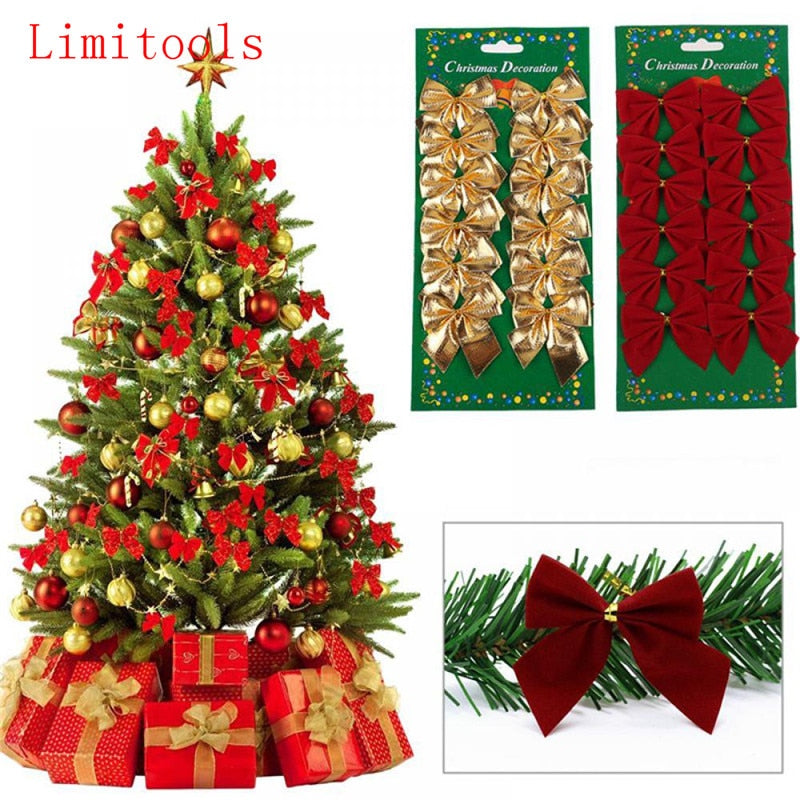 Christmas Bow Tree Decorations