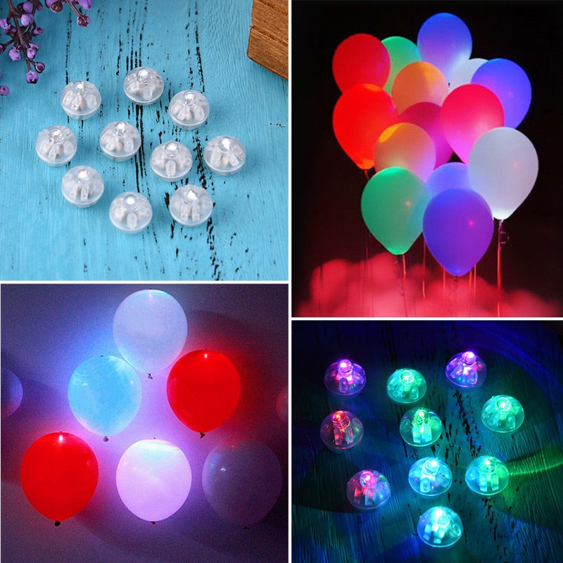 10 Pack: Mini Colored LED Bulbs