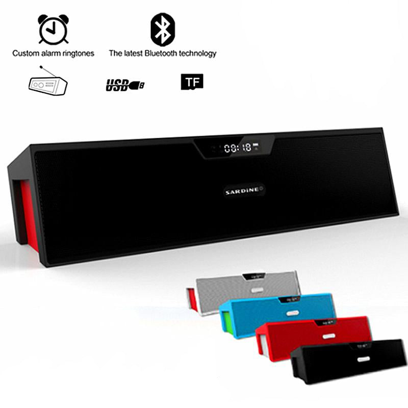 Wireless Bluetooth Portable FM Stereo Sound Bar with Mic & USB Outlet
