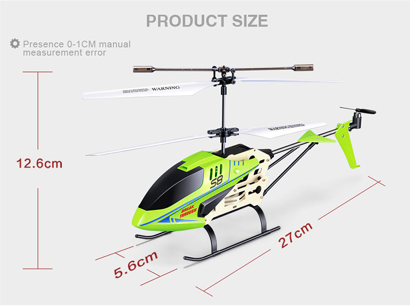 Mini 6 Axis Alloy Body LED Flashing RC Helicopter