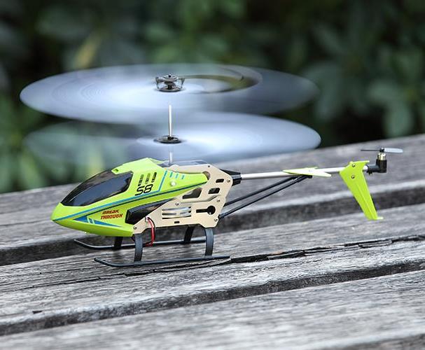 Mini 6 Axis Alloy Body LED Flashing RC Helicopter