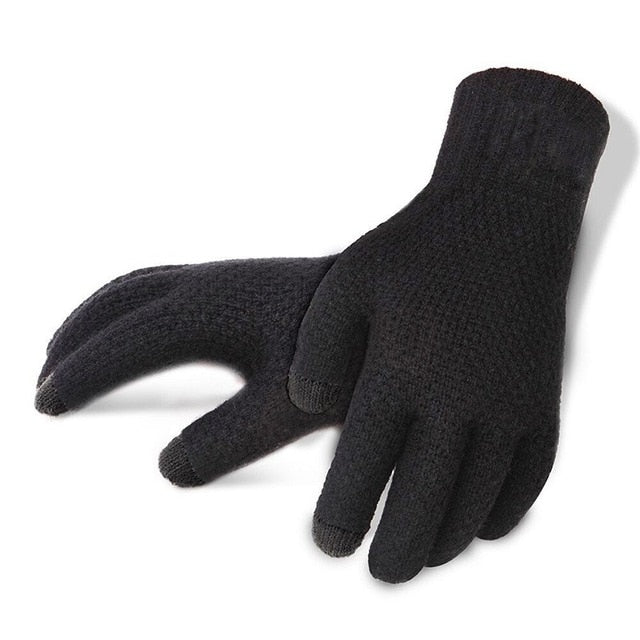 Men's Cashmere Knitted Winter Touch Screen Gloves