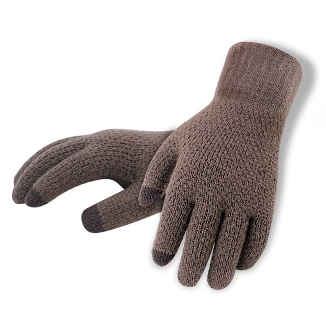 Men's Cashmere Knitted Winter Touch Screen Gloves