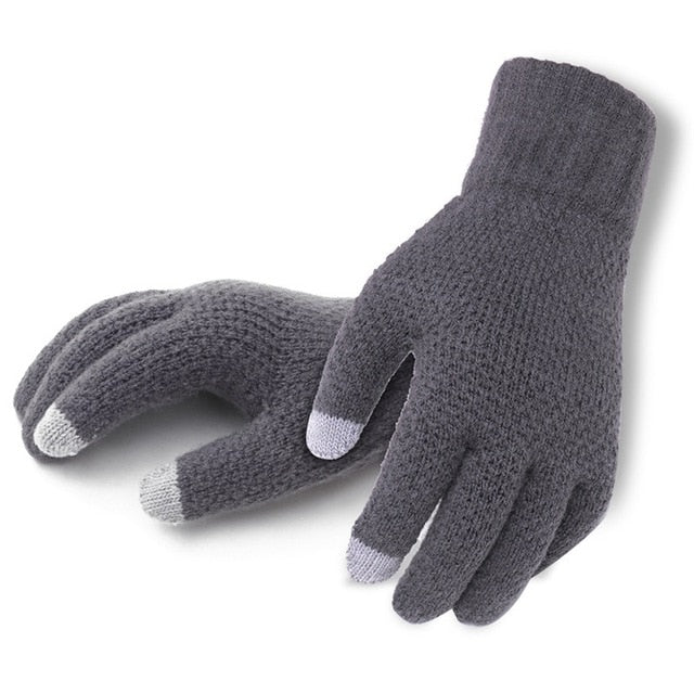 Men's Cashmere Knitted Winter Touch Screen Gloves