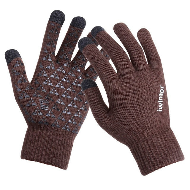Unisex Wool Knitted Touchscreen Gloves