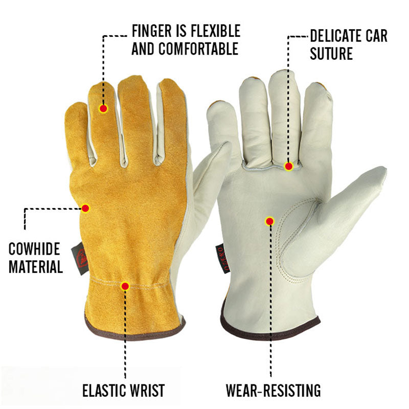 Men Working Leather Gloves