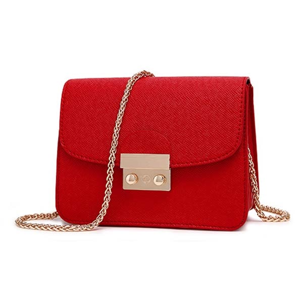Women's Small Leather Messenger Clutch Shoulder Handbag