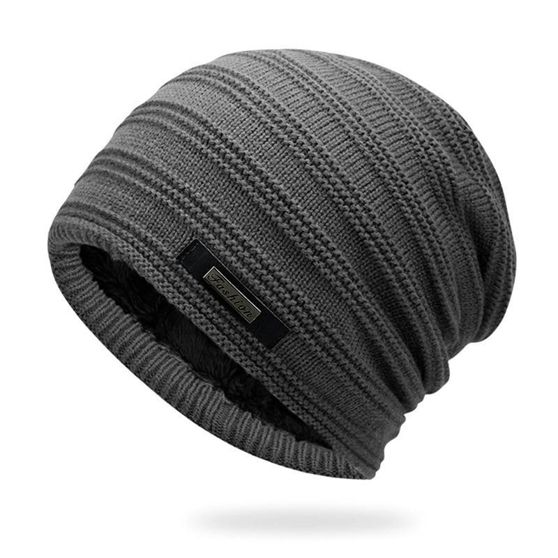 Double-Layered Acrylic Velvet Winter Beanie