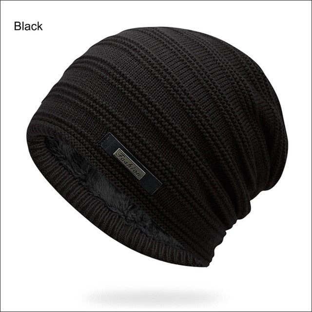 Double-Layered Acrylic Velvet Winter Beanie