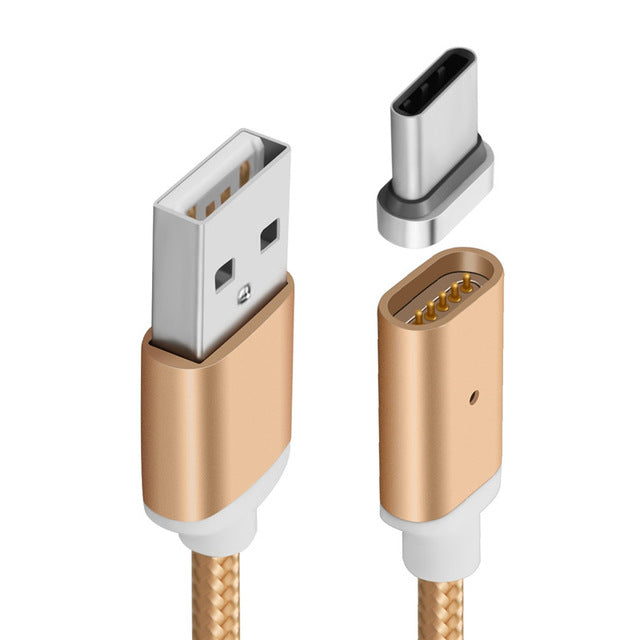 3-in-1 Micro Nylon Magnetic Interchangeable USB Cable for Smart Devices