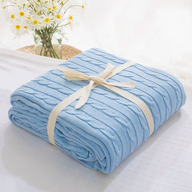 Soft Cozy 100% Cotton Woven Blanket