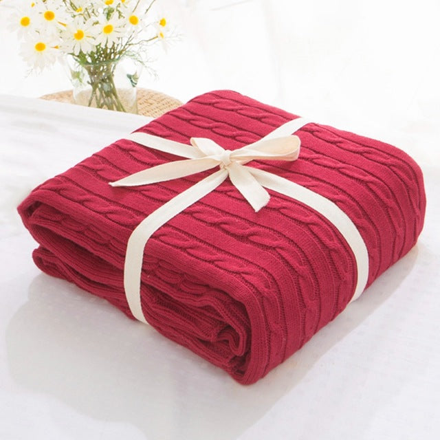 Soft Cozy 100% Cotton Woven Blanket