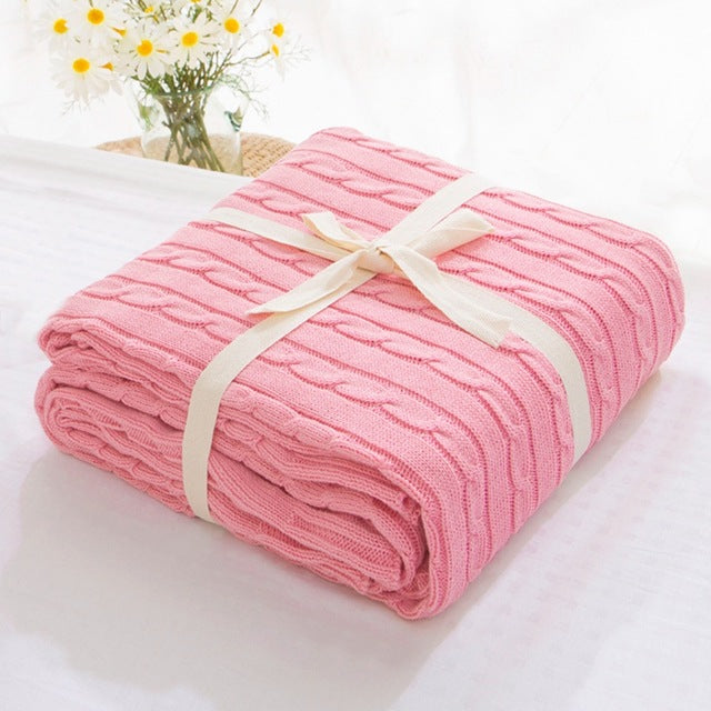Soft Cozy 100% Cotton Woven Blanket