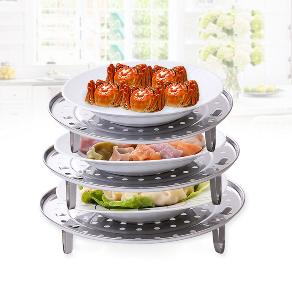 Stainless Steel Steamer Rack Insert Stock Pot Steaming Tray Stand Cookware Tool Microondas Rack Kitchenware