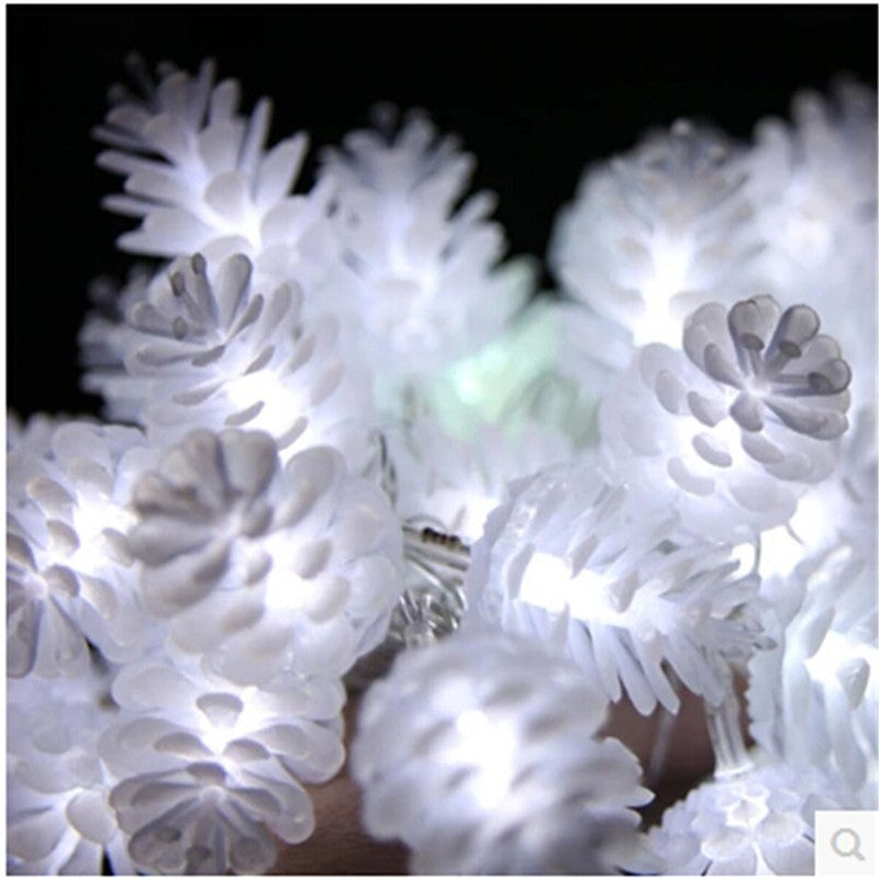 12 Foot 20 LED Pinecone Holiday Decoration String Lights