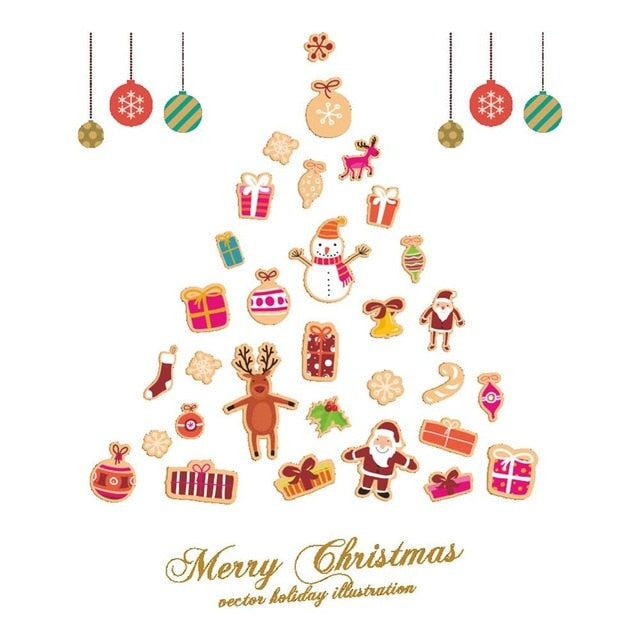 Elegant Christmas Holiday Decorative Wall Stickers