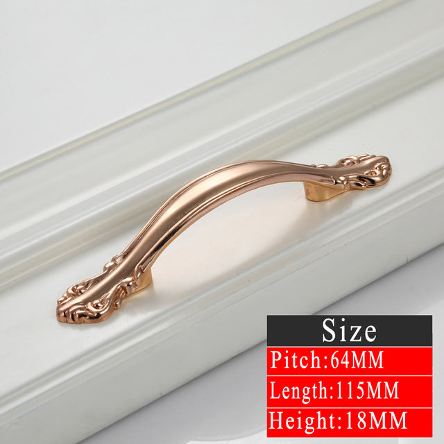 Gold Wardrobe / Dresser Door Handles & Knobs