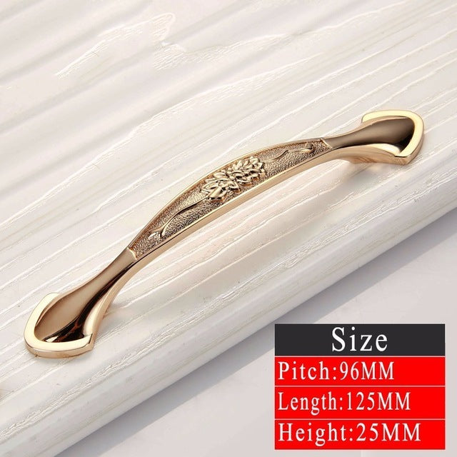 Gold Wardrobe / Dresser Door Handles & Knobs