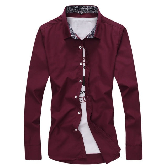 Men's Long Sleeve Casual Business Button-Up