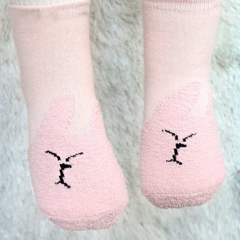 Fashion Winter Cute Baby Animals Printed Coral Velvet Socks Kids Thicken Warm Fluffy Floor Socks