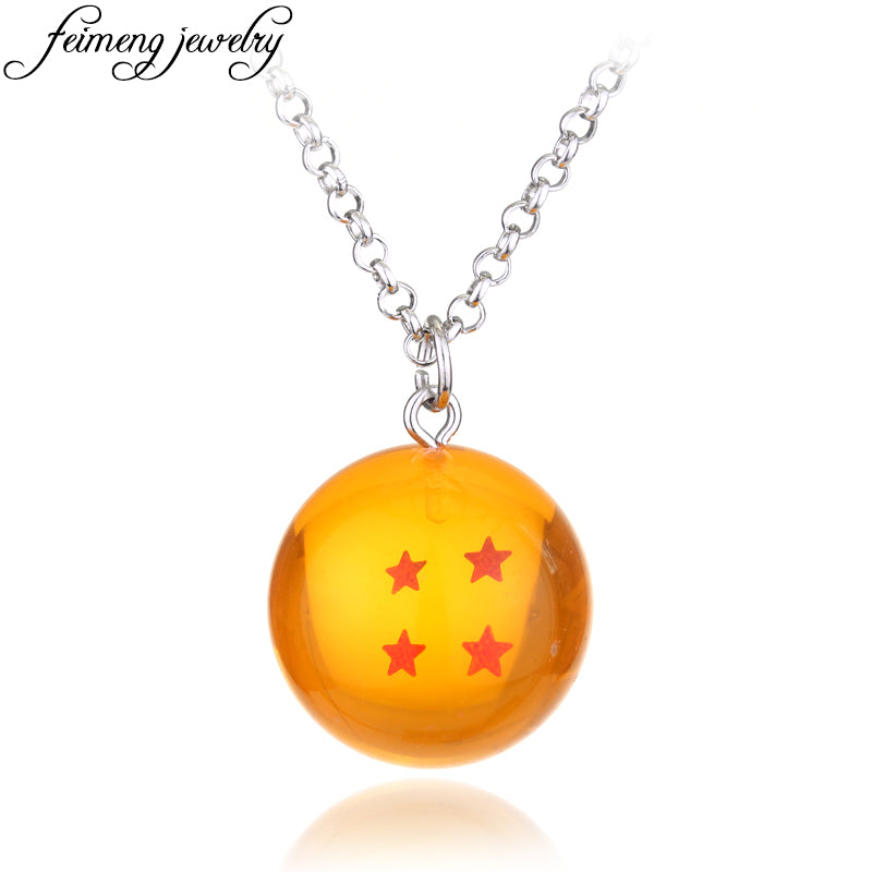 Classic Anime Dragon Ball Necklace 1-7 Stars Goku Dragonball Pendant Necklace For Women And Men Fashion Cosplay Accessories