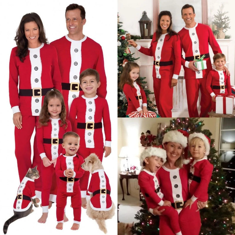 Santa and Elf Family Matching Pajamas