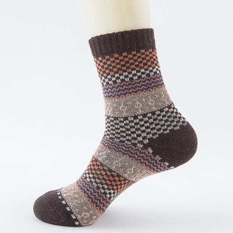 LNRRABC Winter Thick Warm Stripe Wool Socks Casual Calcetines Hombre Sock Business Male Socks