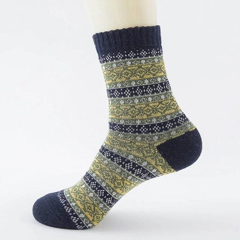 LNRRABC Winter Thick Warm Stripe Wool Socks Casual Calcetines Hombre Sock Business Male Socks