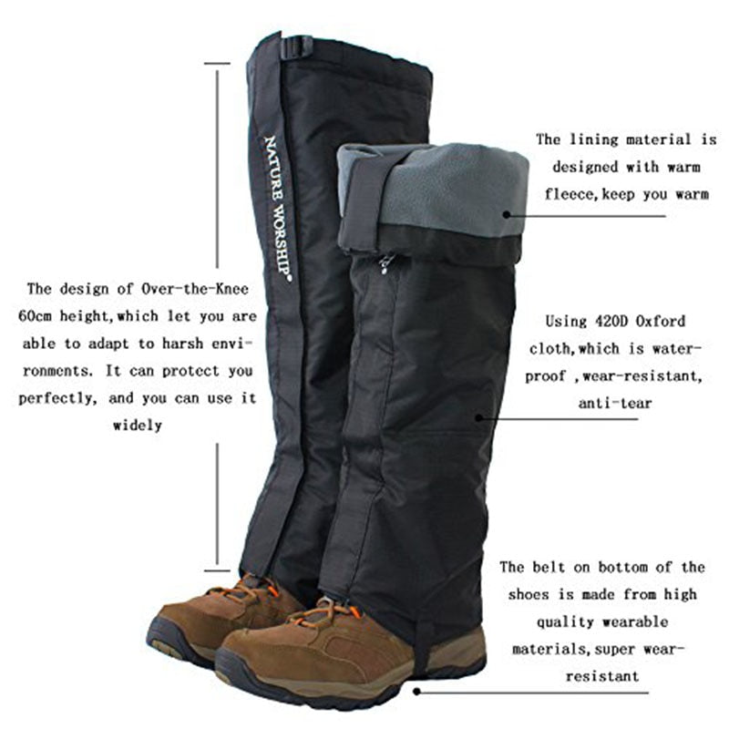 Waterproof Thickened Fleece Lined Fishing Gaiters