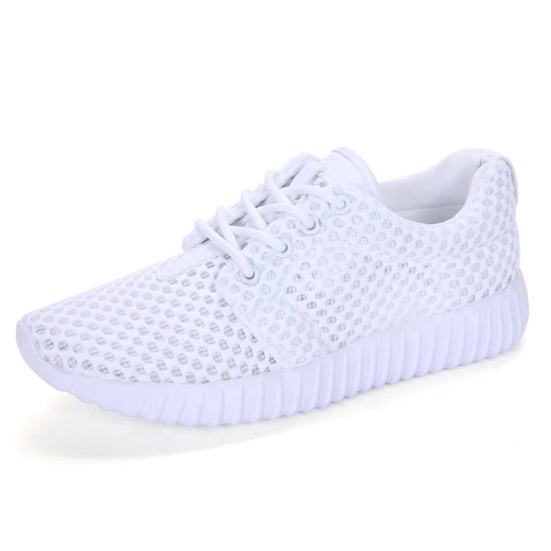 Lightweight Sneakers Women Mesh Breathable Ladies Athletic Shoes White Pink Lady Walking Sneakers