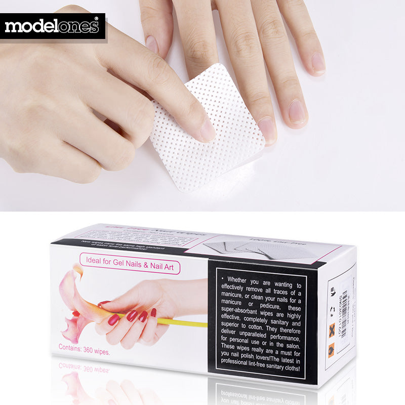 Modelones 360Pcs/Lot Lint-Free Nail Wipes Napkins Nail Art Nail Remover Wipes For Gel Polish Remove Pure Cotton Nails Pads Paper