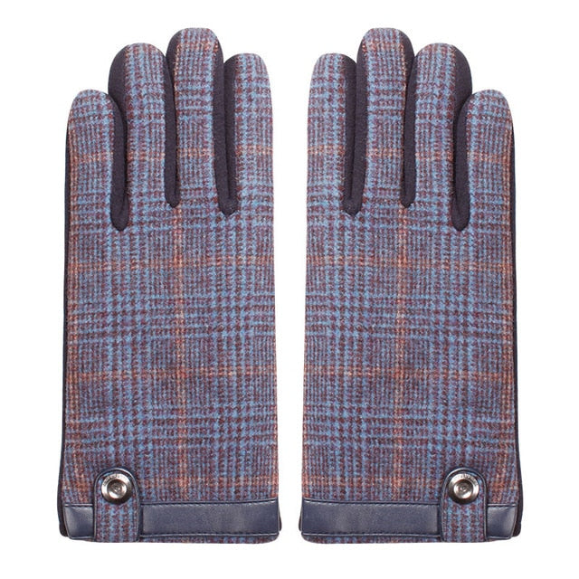 Men's Elegant Business England Wool Touchscreen Winter Gloves