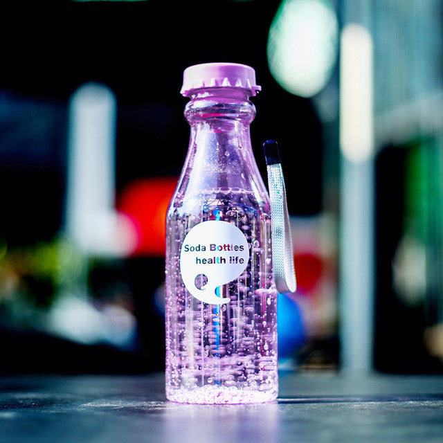 550ml Sport Travel Water Bottle 10 Color Leak-proof Plastic Bottles Portable Lemon For Outdoor Running Camping Drinkware