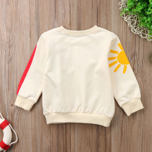 Baby Girl Kid Rainbow T-Shirt Tops Clothes Long Sleeve Sweater Sweatshirt T-Shirts