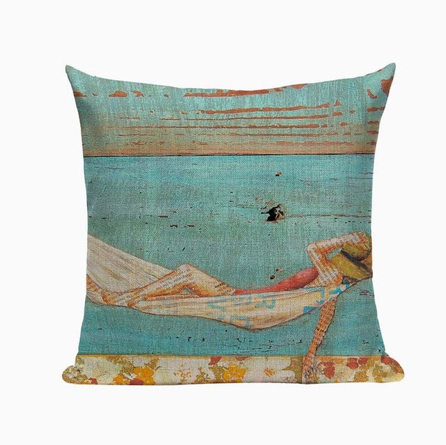 High Quality Relaxation Beach Inspired Couch Cushion Covers