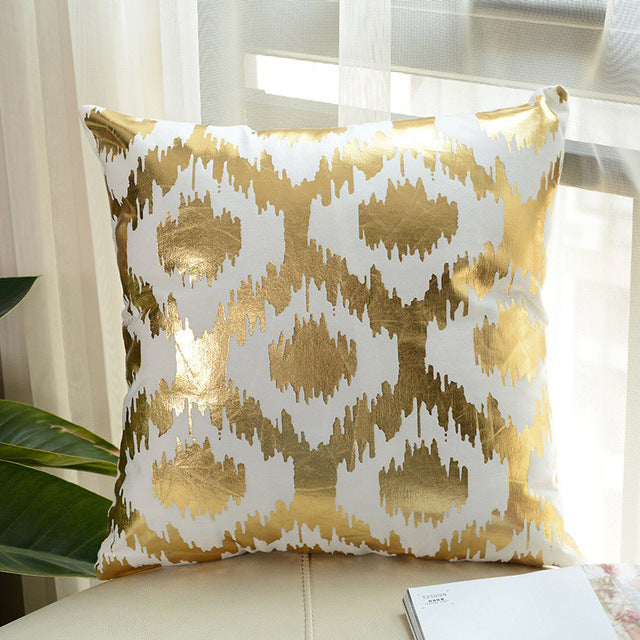 GIANTEX Simple Bronzing Cushion Cover Decorative Pillowcase Home Decor Sofa Throw Pillow Cover 45x45cm U1331