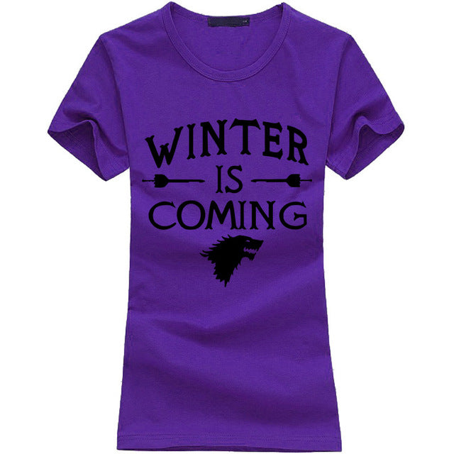 Kawaii Printed Game of Thrones women T Shirt summer Casual cotton Tops tees fashion harajuku brand female punk t-shirt