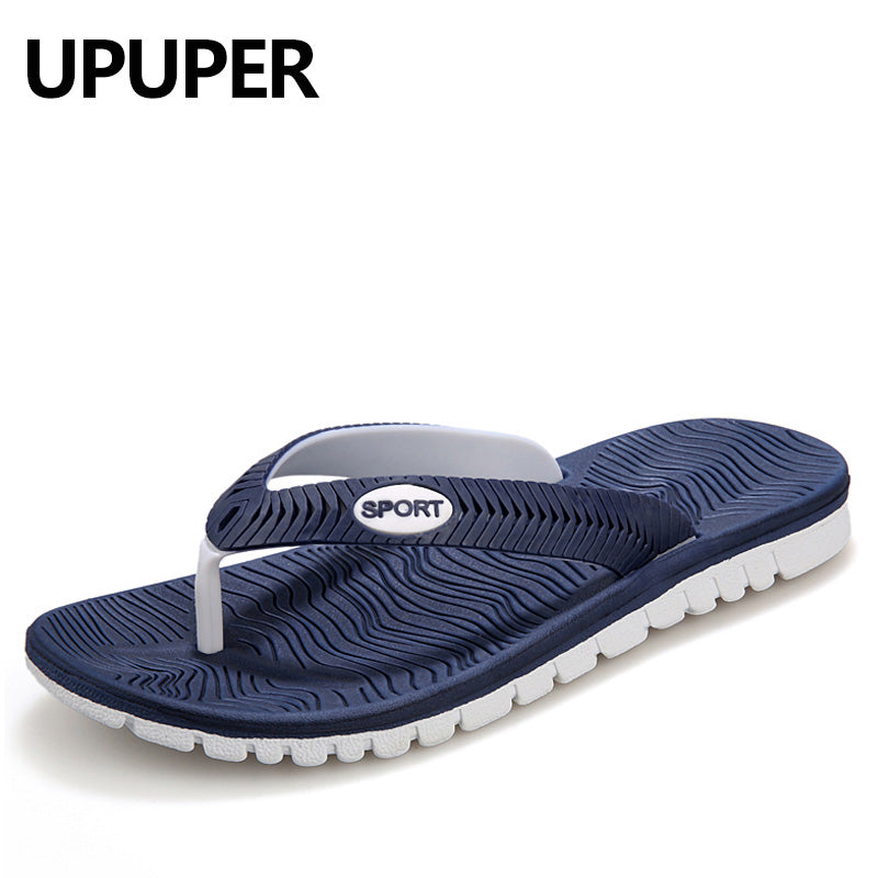 UPUPER Summer Men Flip Flops Male Mixed Color Slippers Men Casual PVC EVA Shoes Summer Fashion Beach Sandals Size 40~45