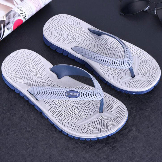 UPUPER Summer Men Flip Flops Male Mixed Color Slippers Men Casual PVC EVA Shoes Summer Fashion Beach Sandals Size 40~45