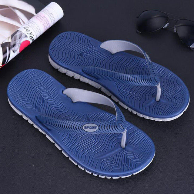 UPUPER Summer Men Flip Flops Male Mixed Color Slippers Men Casual PVC EVA Shoes Summer Fashion Beach Sandals Size 40~45