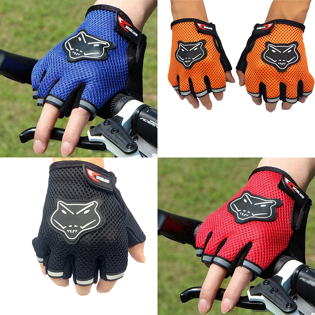 Gym Sports Fitness Exercise Anti-Slip Weightlifting Half-Finger Gloves