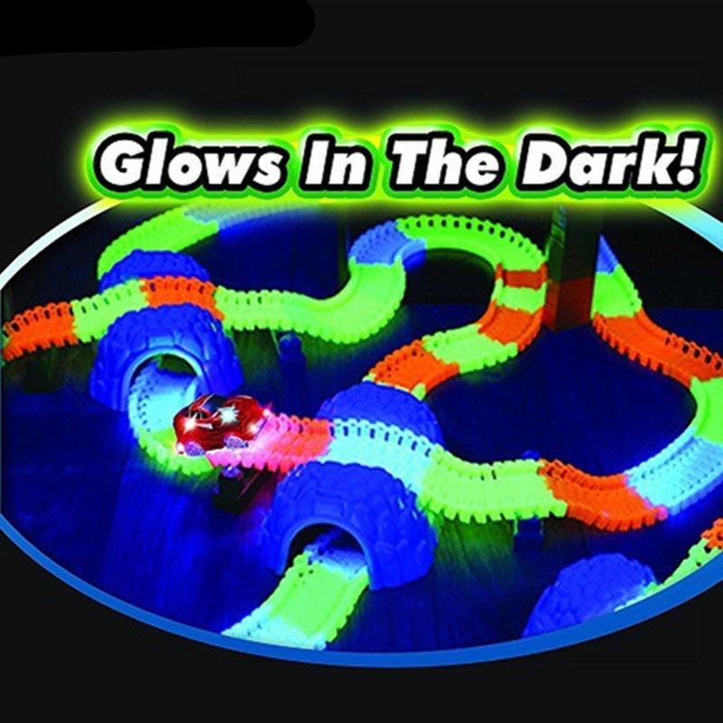 Miraculous Glowing Race Track with Race Car