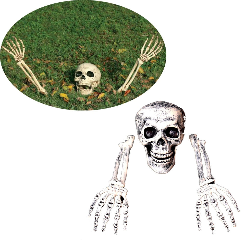 3 Piece: Buried Skeleton Garden Halloween Decoration