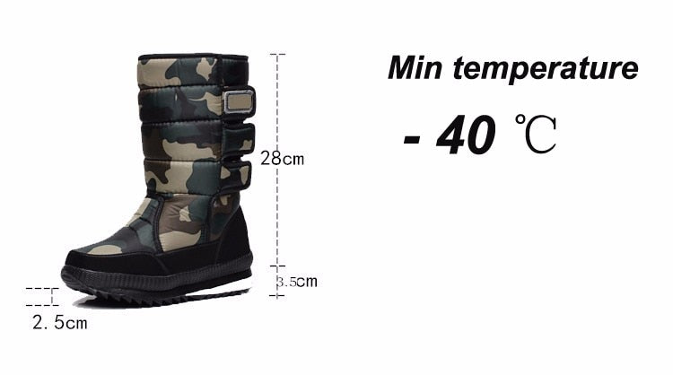 Men's thick Plush Waterproof Slip-Resistant Winter Shoes