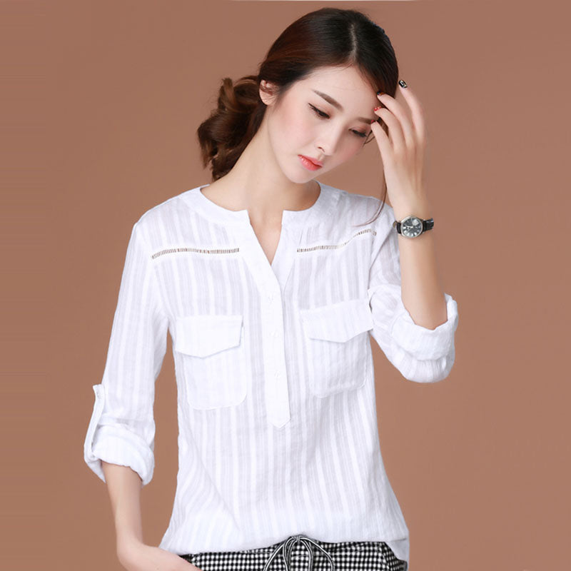 Blusas Femininas E Camisas Long Sleeve Shirt Women Clothes White Blouse Plus Size Korean Fashion Clothing Chemise Femme