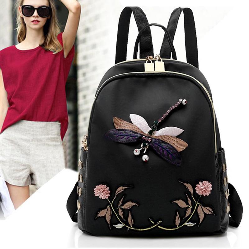 Women's Floral Embroidered Luxurious Designer Backpack