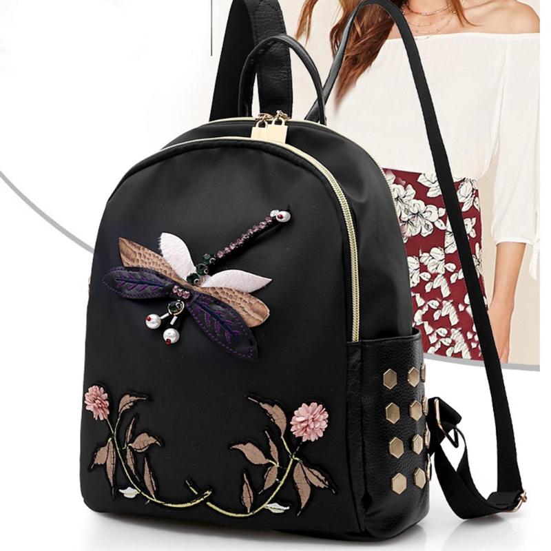 Women's Floral Embroidered Luxurious Designer Backpack