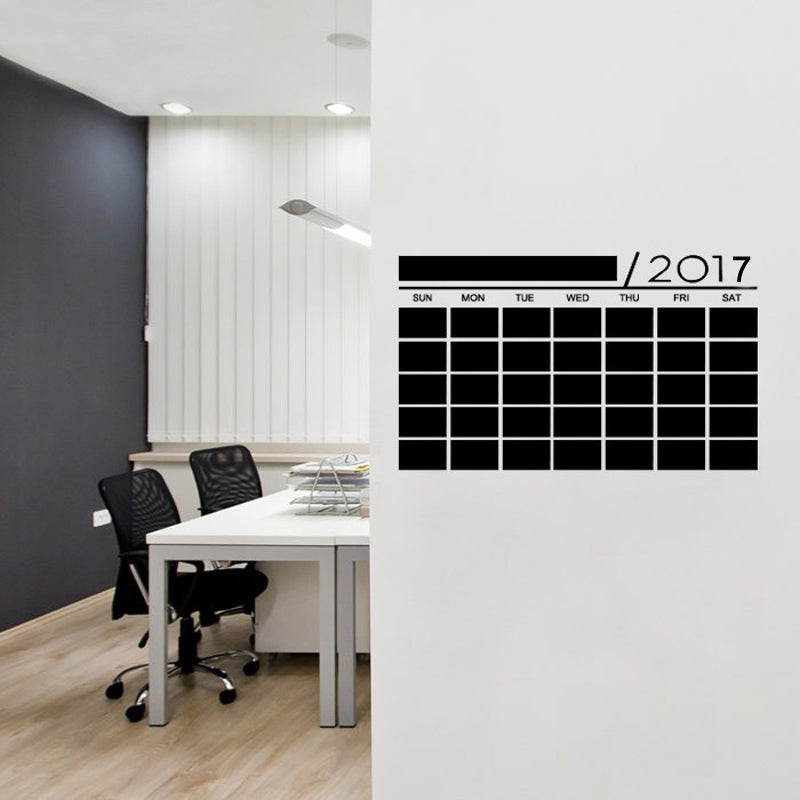 DIY Monthly Chalkboard Calendar Blackboard Sticker Wallpaper